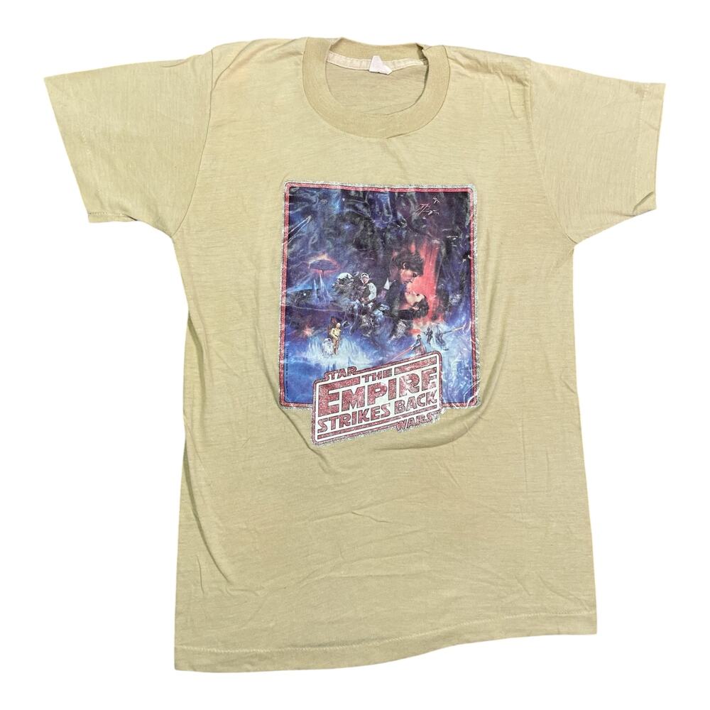 Vintage 1980s Star Wars The Empire Strikes Back Glittery T-Shirt
